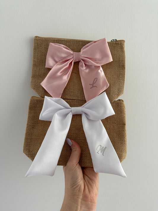 Borsello in juta con fiocco