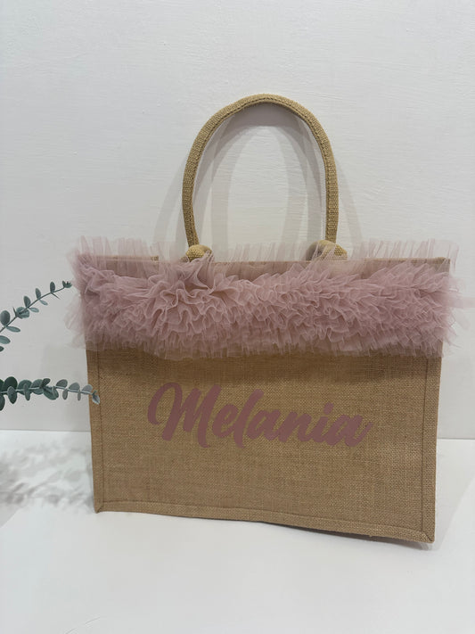 Borse mare in juta con bubble